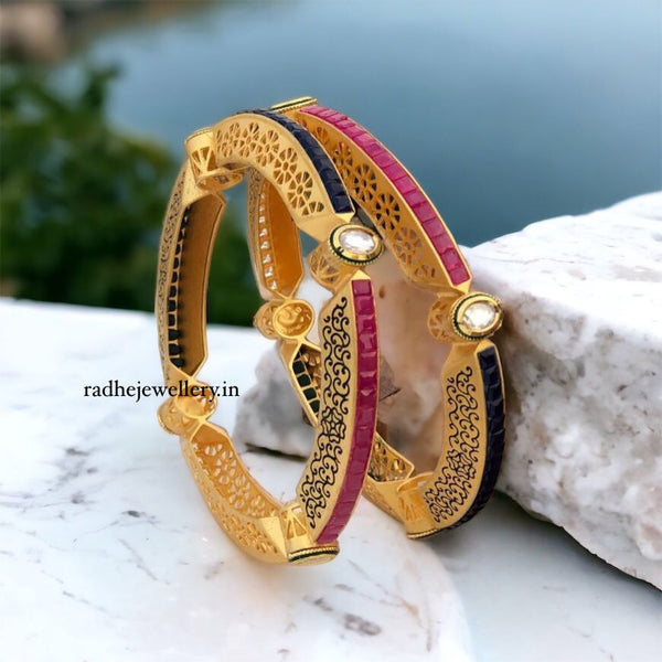 Rajwadi Kada Stykish Twist Design – Radhe jewellery