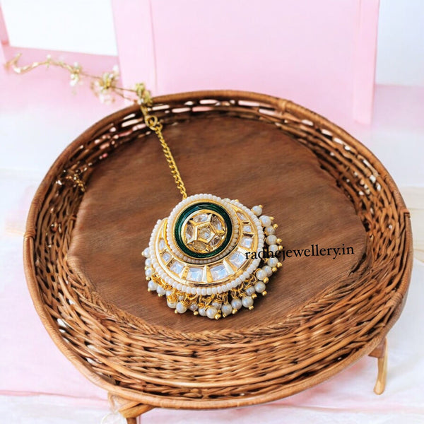 Borla Gold Rakhdi Designs With Price Rajputi Borla Mangtikka