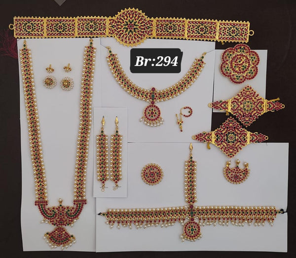 Kuchipudi Dance Original Temple Jewellery Set For Bharatanatyam