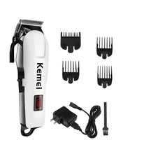 KM-809A White & Black Rechargeable Professional Electric Hair Clipper and Hair Trimmer, 120-Minute Run Time for The Razor