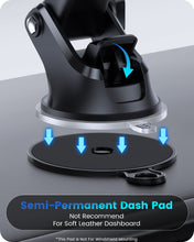 Phone Mount Holder, 3-in-1 Phone Holder for Car Dashboard Air Vent Windshield, Car Phone Holder with Air Vent Clip and Strong Suction Cup