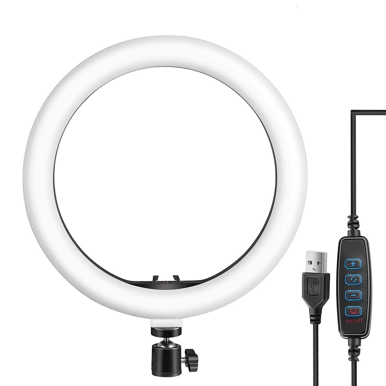 Portable LED Ring Light with 3 Color Modes Dimmable Lighting