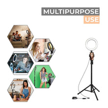 Portable LED Ring Light with 3 Color Modes Dimmable Lighting