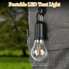Rechargeable Camping Lights, Waterproof LED Hanging Tent Bulb with USB Cable, 3 Lighting Modes Hanging Camping Lantern Lamp for Hiking, Emergency