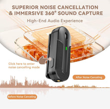 2in1 Wireless Mic with Charging Case - Noise Cancellation Wireless Mic for Youtubers - Wireless Microphone System Compatible with iPhone and Android Plug & Play, Vlog (D156)