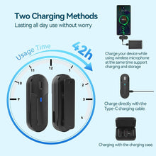 2in1 Wireless Mic with Charging Case - Noise Cancellation Wireless Mic for Youtubers - Wireless Microphone System Compatible with iPhone and Android Plug & Play, Vlog (D156)