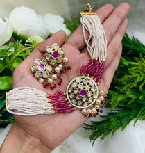 Royal Kundan Pearl Beaded Choker Necklace Set with Earrings