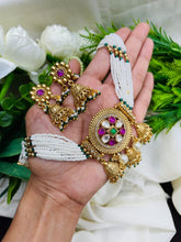 Royal Kundan Pearl Beaded Choker Necklace Set with Earrings