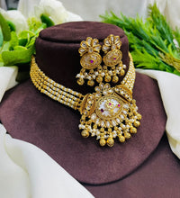 Royal Pearl Kundan Choker Necklace Set