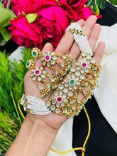 Elegant White Beaded Kundan Choker Set
