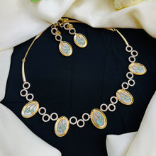 Premium Designer AD Pendant Necklace Set with Earrings