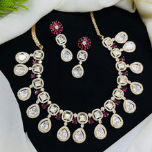 Premium Kundan AD Stone Necklace Set