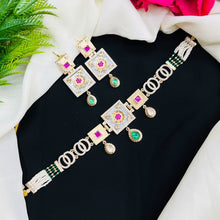 Designer Pearl & Emerald Necklace Set