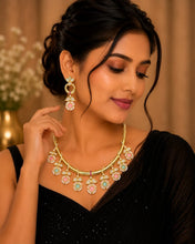 Premium Kundan Pastel Drop Necklace Set