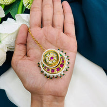 Premium Kundan Pearl Maang Tikka | Bridal Hair Accessory