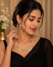 Premium AD Stone Designer Necklace Set with Earrings