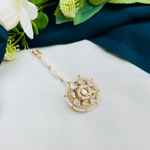 Premium Kundan Pearl Maang Tikka | Bridal Hair Accessory