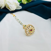 Premium Kundan Pearl Maang Tikka | Bridal Hair Accessory