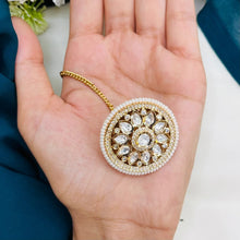 Premium Kundan Pearl Maang Tikka | Bridal Hair Accessory