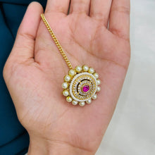 Premium Kundan Pearl Maang Tikka | Bridal Hair Accessory