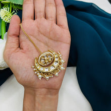 Premium Kundan Pearl Maang Tikka | Bridal Hair Accessory