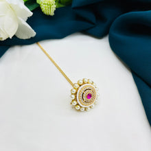 Premium Kundan Pearl Maang Tikka | Bridal Hair Accessory