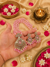 Royal Ruby Victorian Pendant Necklace Set with Earrings