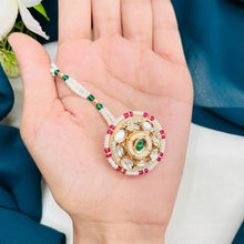 Premium Kundan Pearl Maang Tikka | Bridal Hair Accessory
