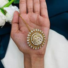 Premium Kundan Pearl Maang Tikka | Bridal Hair Accessory