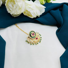 Premium Kundan Pearl Maang Tikka | Bridal Hair Accessory