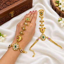 Exquisite Heritage Kundan Haath Phool Pair