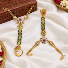 Heritage Multi-Strand Jadau Kundan Haath Phool Pair