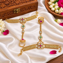 Heritage Medallion Jadau Kundan Haath Phool Pair