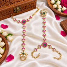 Floral Blossom Jadau Kundan Haath Phool Pair