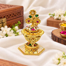 Traditional Gold-Plated Sindoor Dani (Kumkum Box)