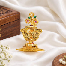 Traditional Gold-Plated Sindoor Dani (Kumkum Box)
