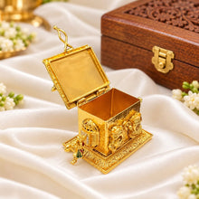 Traditional Gold-Plated Ganesha Palanquin Sindoor Dani