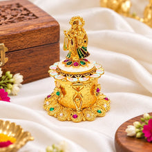 Traditional Gold-Plated Radha Krishna Sindoor Dani