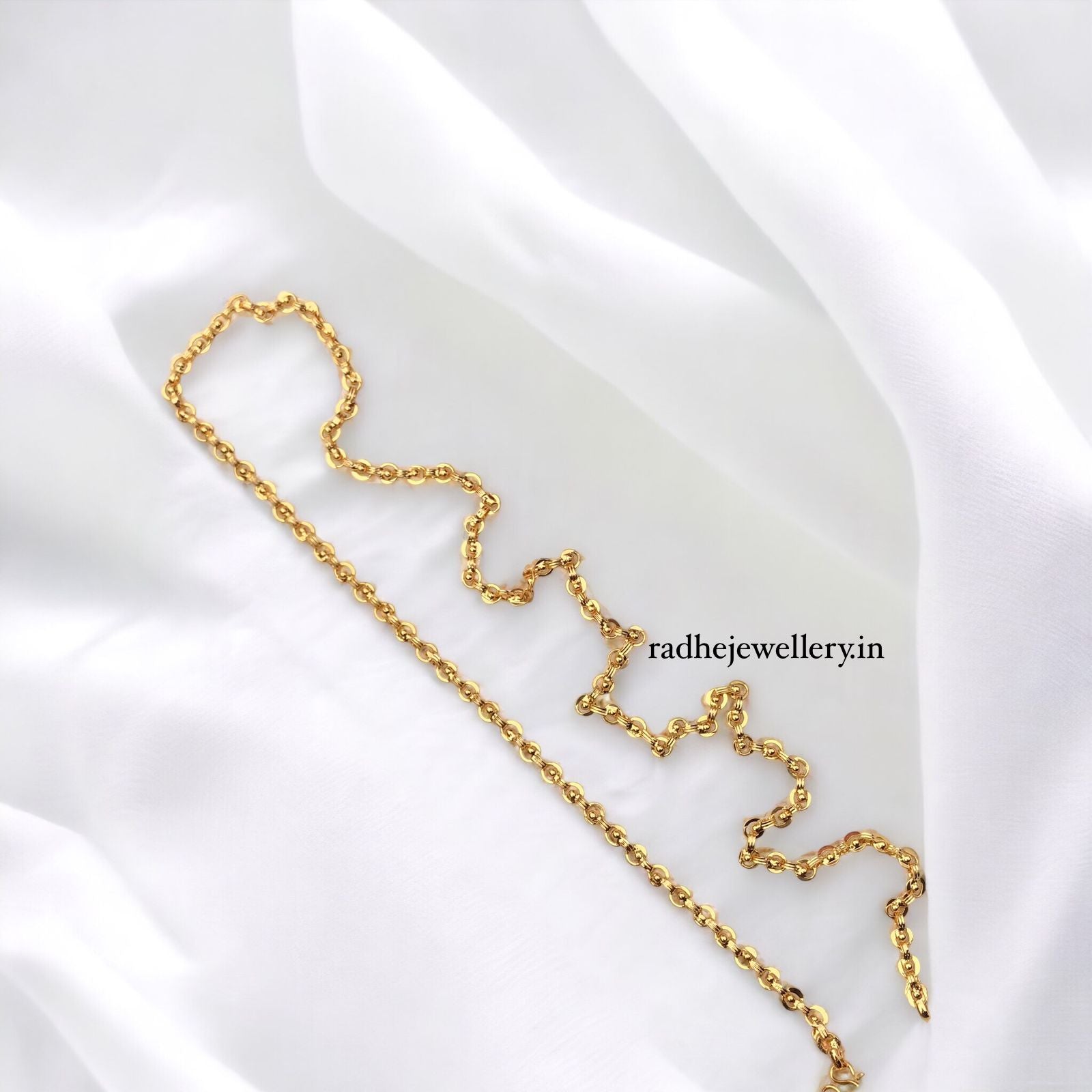 Covering Micro Gold Chain For Daily Use, 24ct Pure Gold Plated Polish