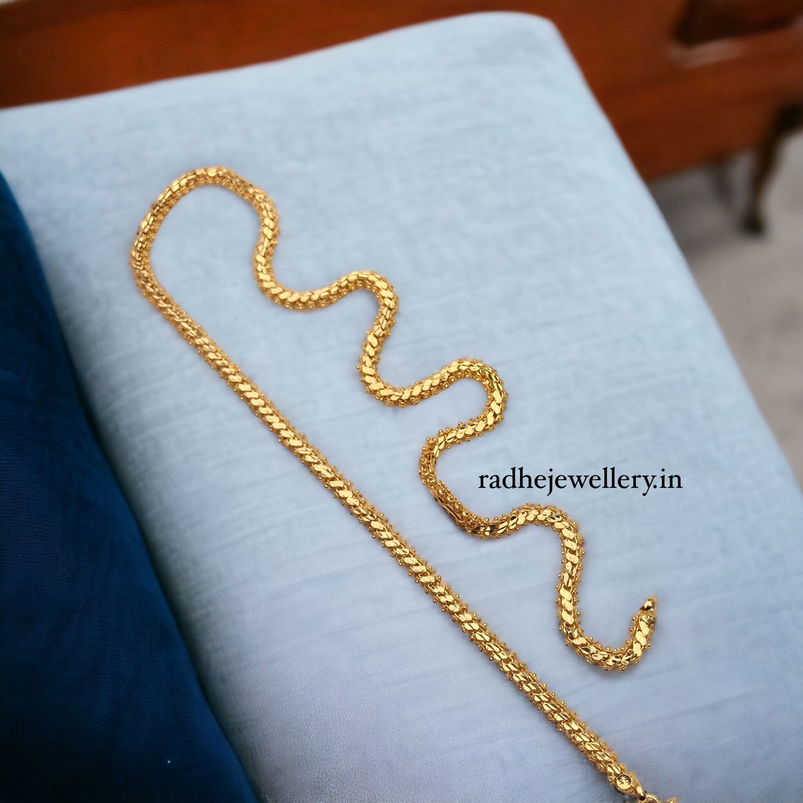 Covering Micro Gold Chain For Daily Use, 24ct Pure Gold Plated Polish