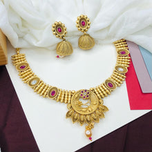 Ethnic Rajwadi Necklace Set, with Earrings, 2 Color Choices