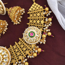 Rajwadi Polish Fancy Design Party wear Kundan Necklace Set