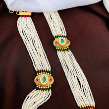 Kundan long haram/Kundan Jadau Grand Haram/ Kundan Jadau/ Wedding Jewelry/long haram/Kundan Long Green Necklace Set