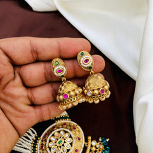 Kundan long haram/Kundan Jadau Grand Haram/ Kundan Jadau/ Wedding Jewelry/long haram/Kundan Long Green Necklace Set