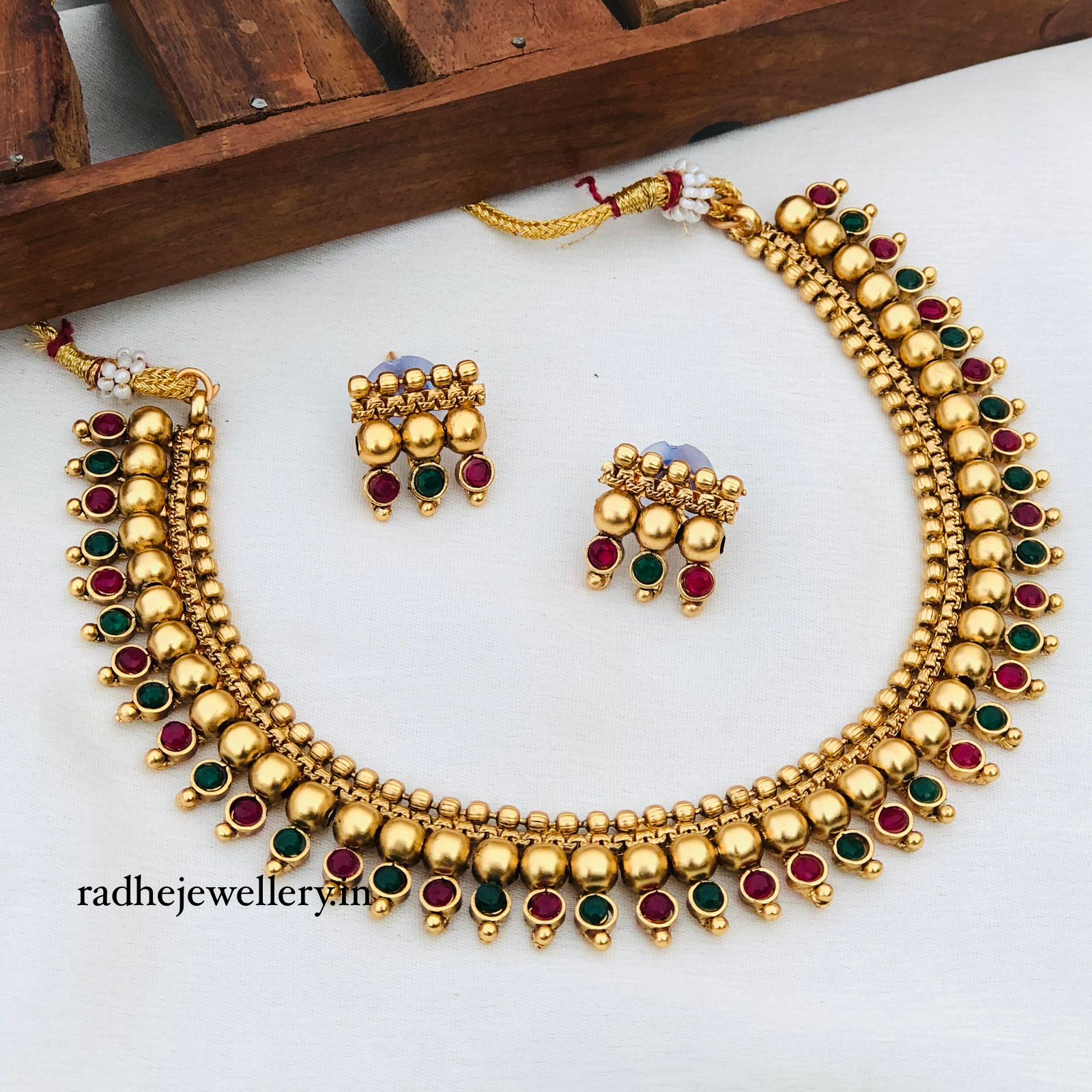 Wonderful Latest Gold Necklace Designs Antique Jewellery,gold Ruby Stone necklace for women