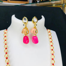 Beautiful Kundan Pendant Necklace with Statement Earrings/ Wedding Jewellery Set / Rajwadi Necklace/Indian Jewelry