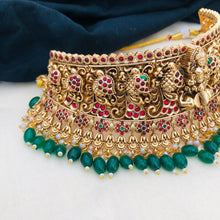 Lakshmi Necklace/temple jewelry/Antique gold necklace/South Indian Necklace