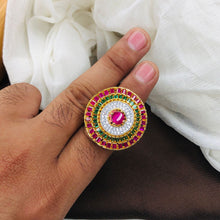 Bollywood Ring /Statement Indian Ring /Party Victorian Ring / Bridal Diamond Finger Ring
