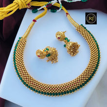 Gold plated hasli necklace set with earrings/ hasli / two in one hasli premium quality