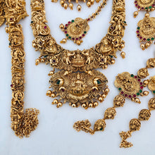 Beautiful Laxmi Design Matte Gold Polish Temple Design Temple Jewellery Wedding wear Dulhan Set